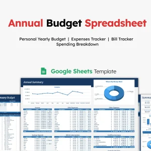 Annual Personal Budget Template - Google Sheets