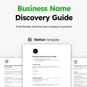 Business Name Creation Guide - Notion Template
