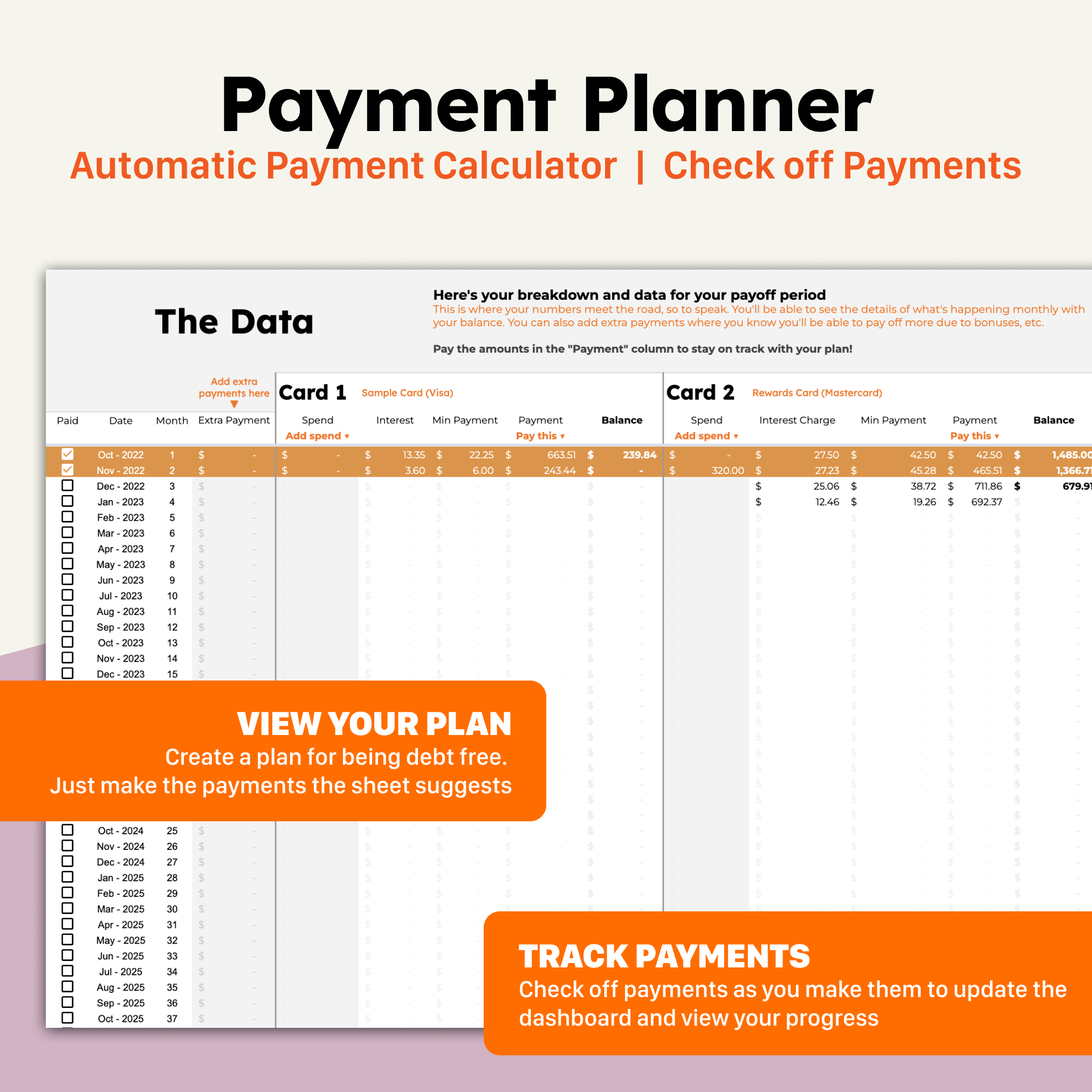 Ultimate Credit Card Payoff Google Sheets Template - Image 6