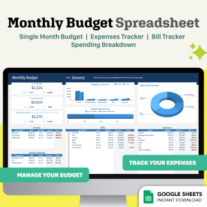 Monthly Personal Budget Template - Google Sheets