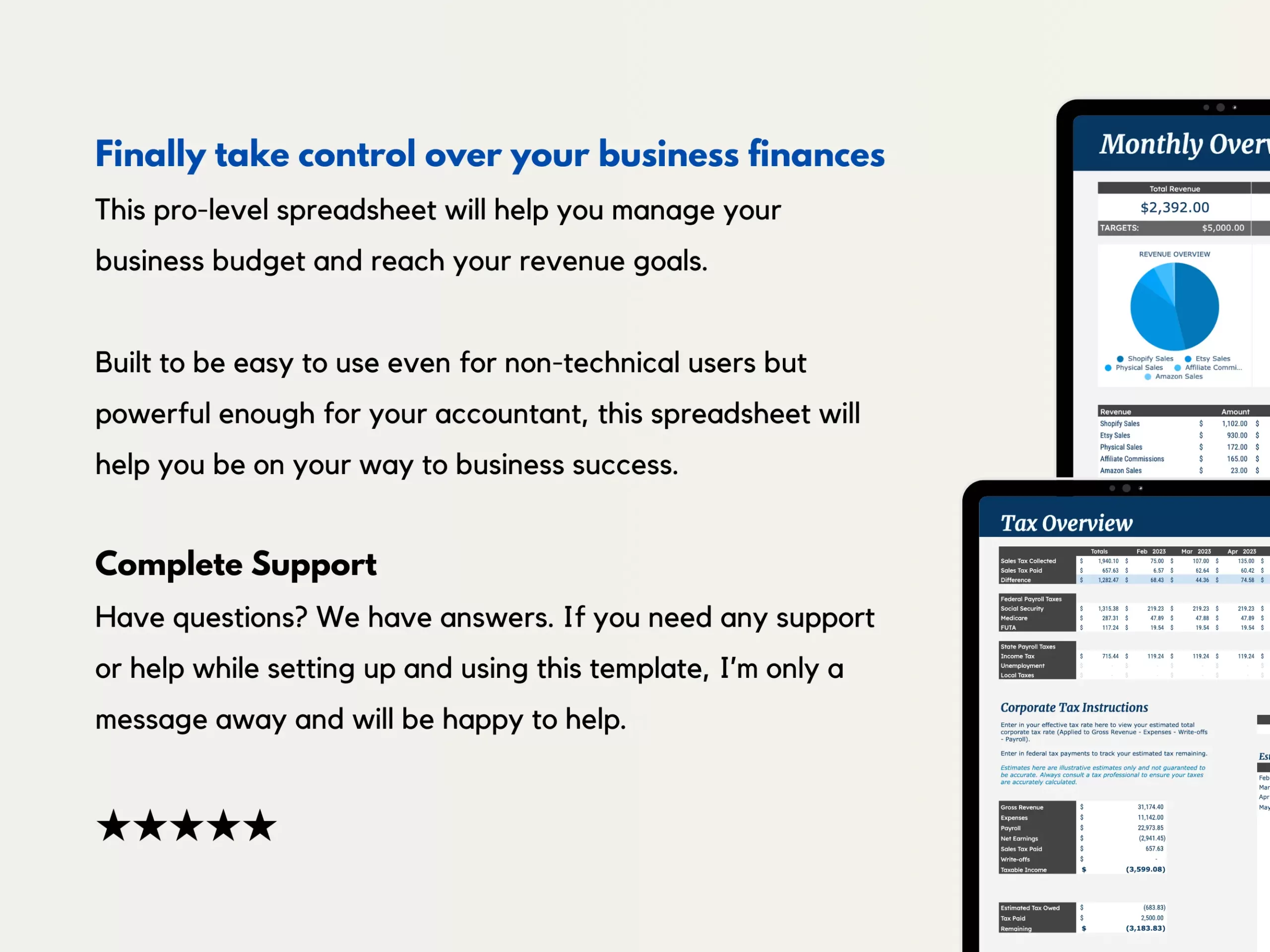 All-in-one Bookkeeping Template - Google Sheets - Image 10